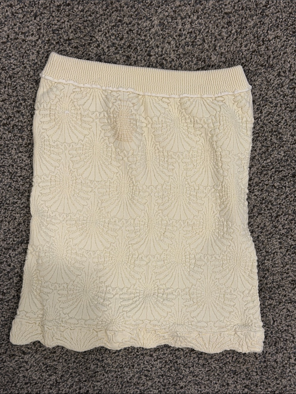 FREE PEOPLE Cream Knit Shell-Pattern Women's tube top Size small
